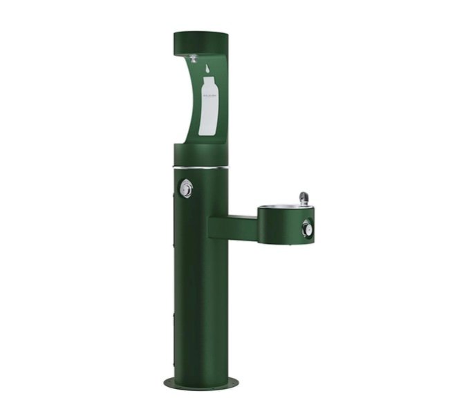 Elkay LK4420BF1UEVG – Estación EZH2O outdoor de pedestal bi-nivel para exterior, llenado de botellas y